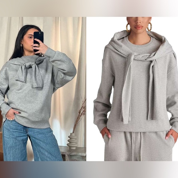 KBB by Kahlana Gray Double Layer Crewneck Sweatshirt - NWT szL - Picture 4 of 4